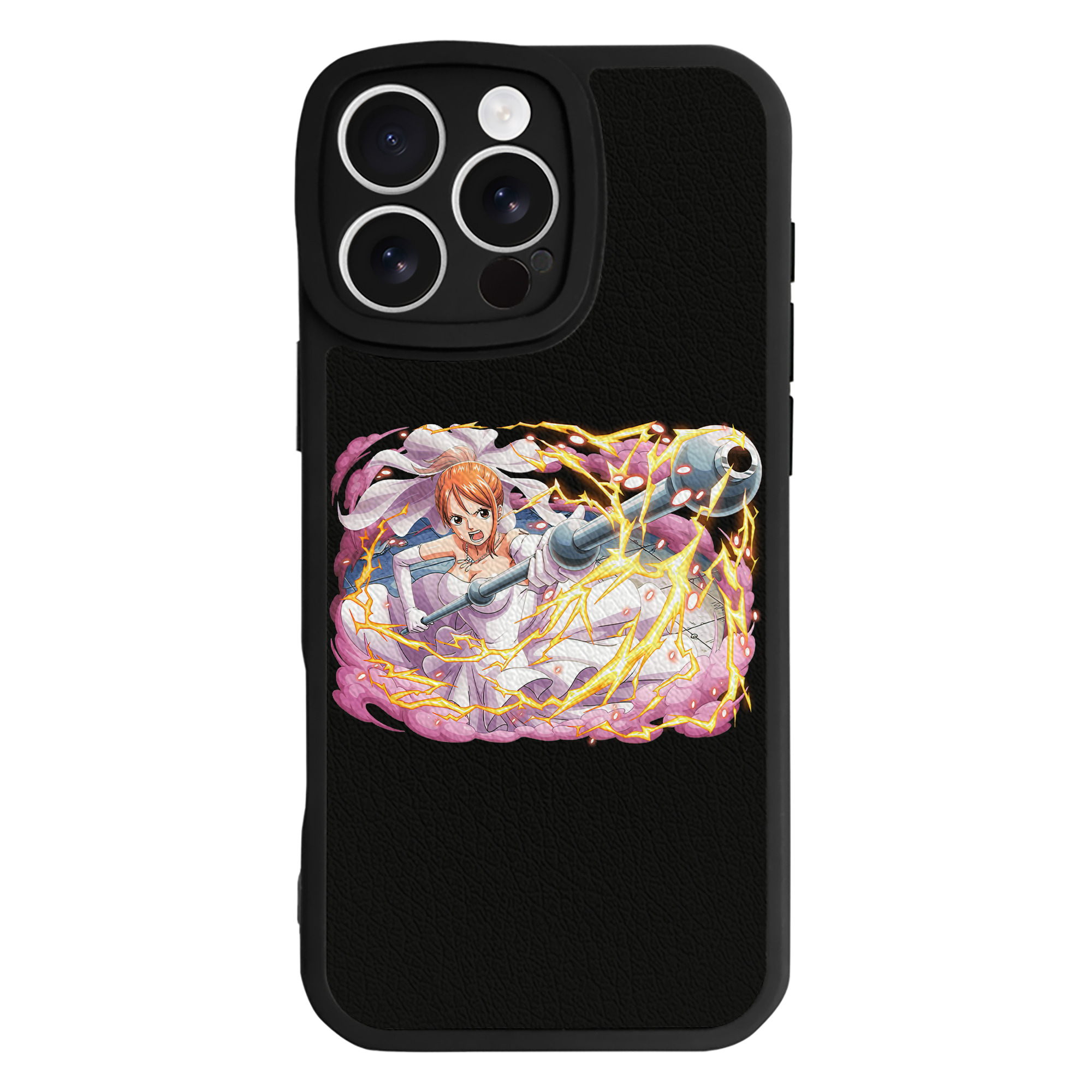 （画像用） ワンピース ナミ ONE PIECE Nami 【iPhone 16シリーズ対応】シリコンスマホケース（レザー調） 材質：シリコン